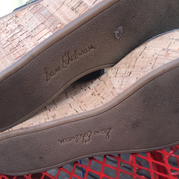 🚨B2G1 SAM EDELMAN Black Leather Thong Toe Platform Sandals - Picture 10 of 10